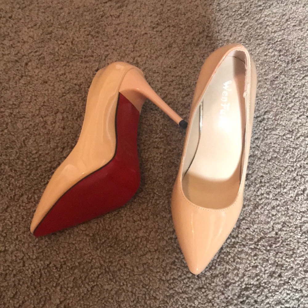 Nude red bottom heels